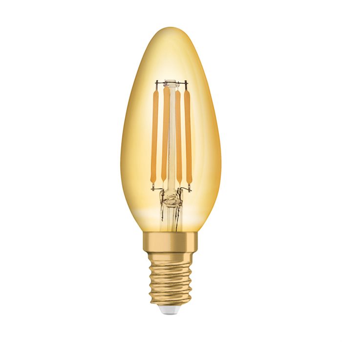 LED Pære Vintage Classic B 4W E14 Guld Ledvance